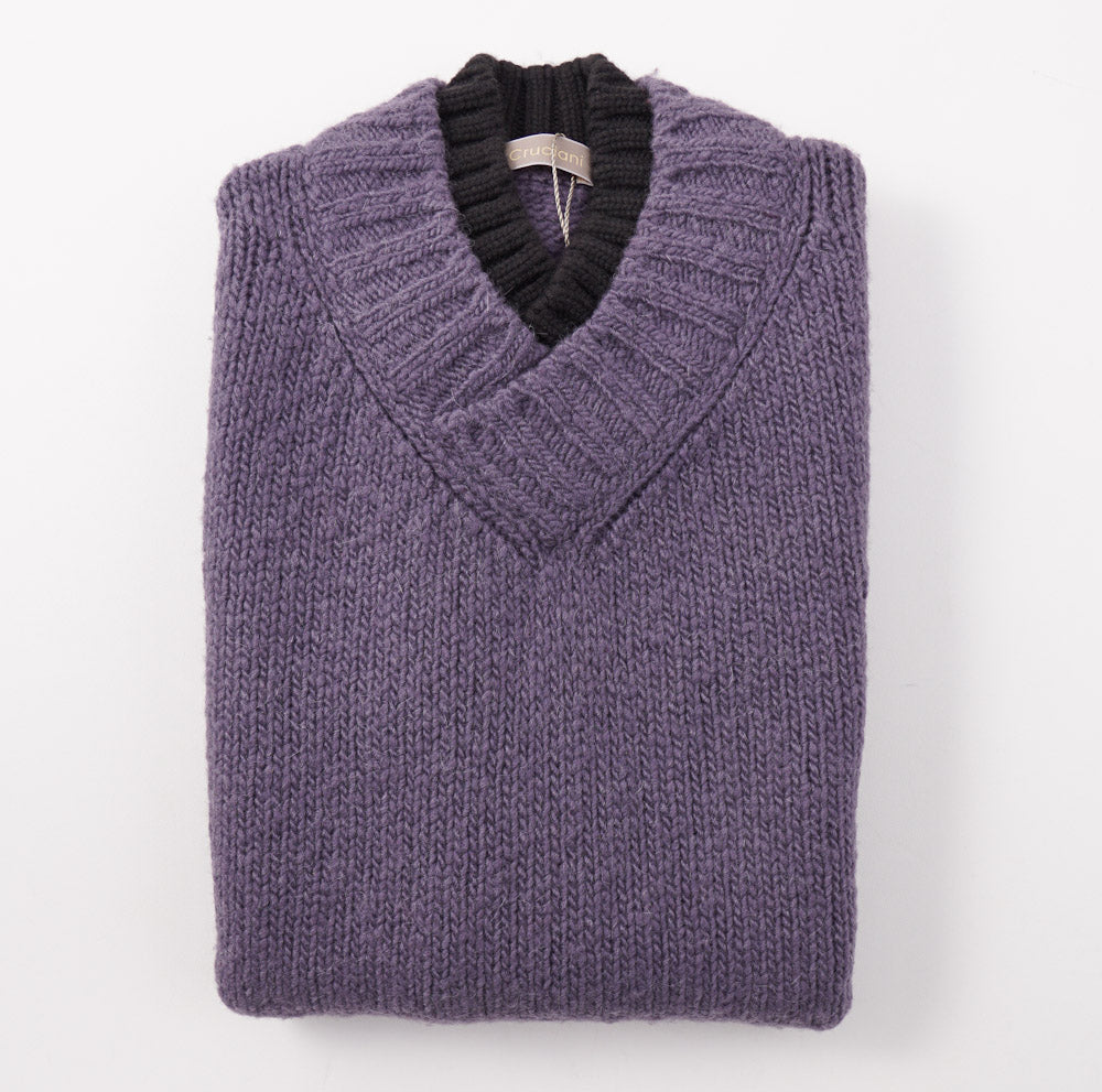 Cruciani Heather Purple Wool Sweater Vest - Top Shelf Apparel
