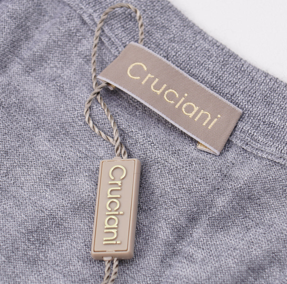 Cruciani Light Gray Cashmere-Silk Sweater - Top Shelf Apparel