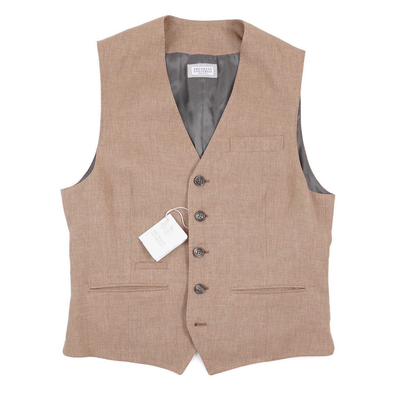 Brunello Cucinelli Linen-Wool-Silk Waistcoat - Top Shelf Apparel