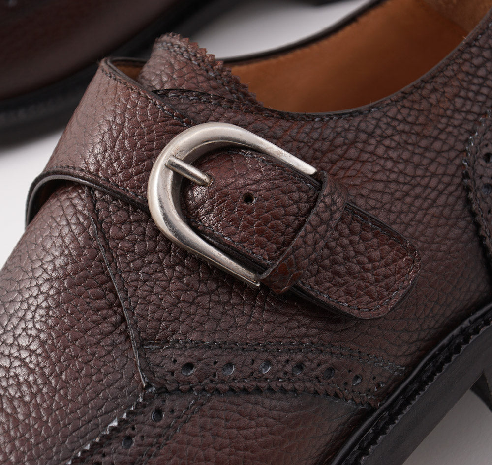 Di Mella Grained Leather Monk Strap - Top Shelf Apparel