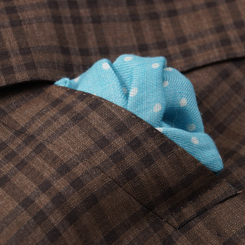 Ermenegildo Zegna Brown Check Wool-Linen-Silk Sport Coat - Top Shelf Apparel