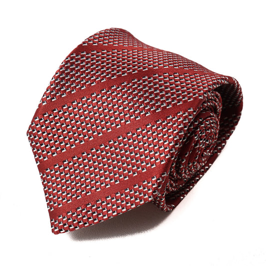 Ermenegildo Zegna Woven Stripe Silk Tie - Top Shelf Apparel
