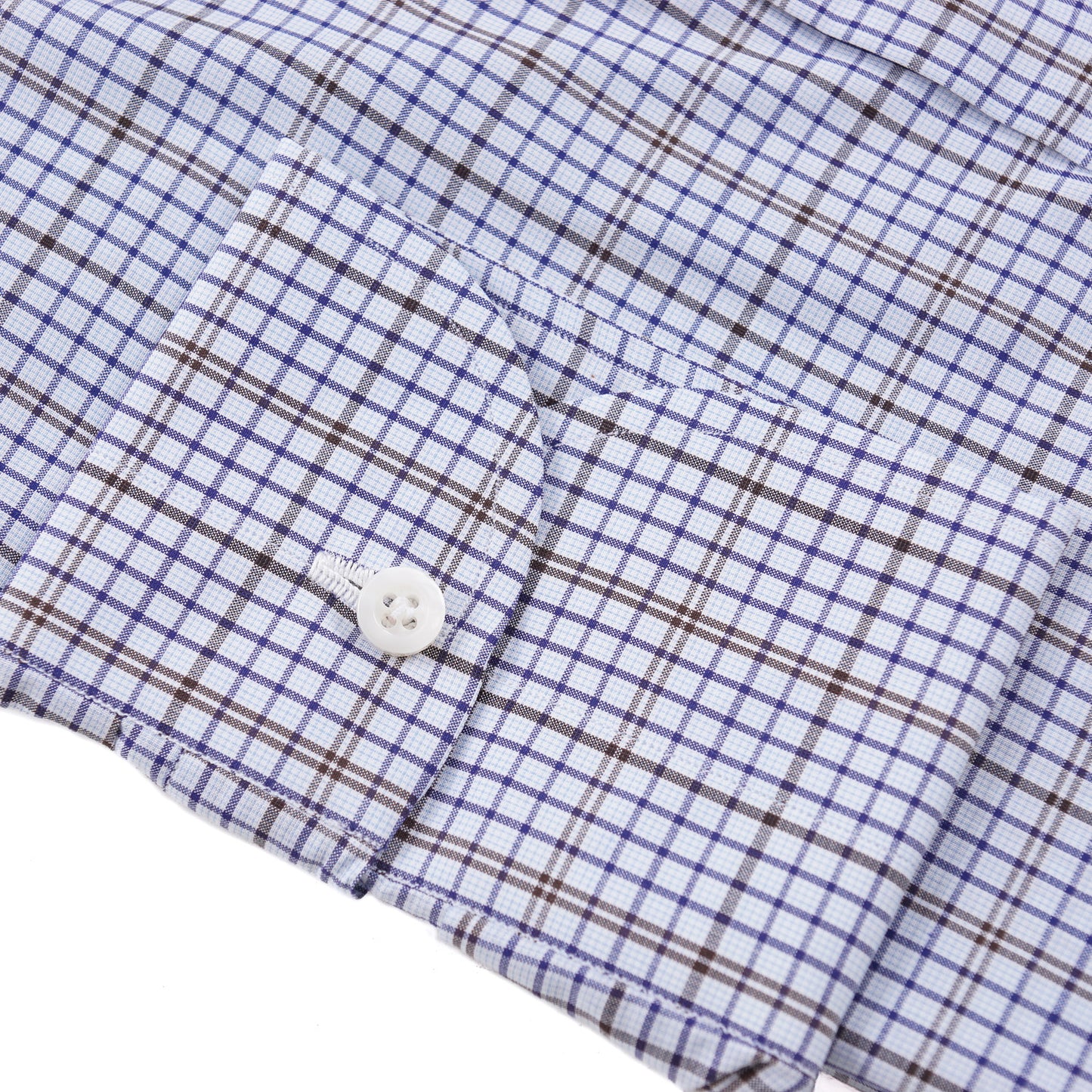 Isaia Slim-Fit Blue Check Cotton Dress Shirt - Top Shelf Apparel