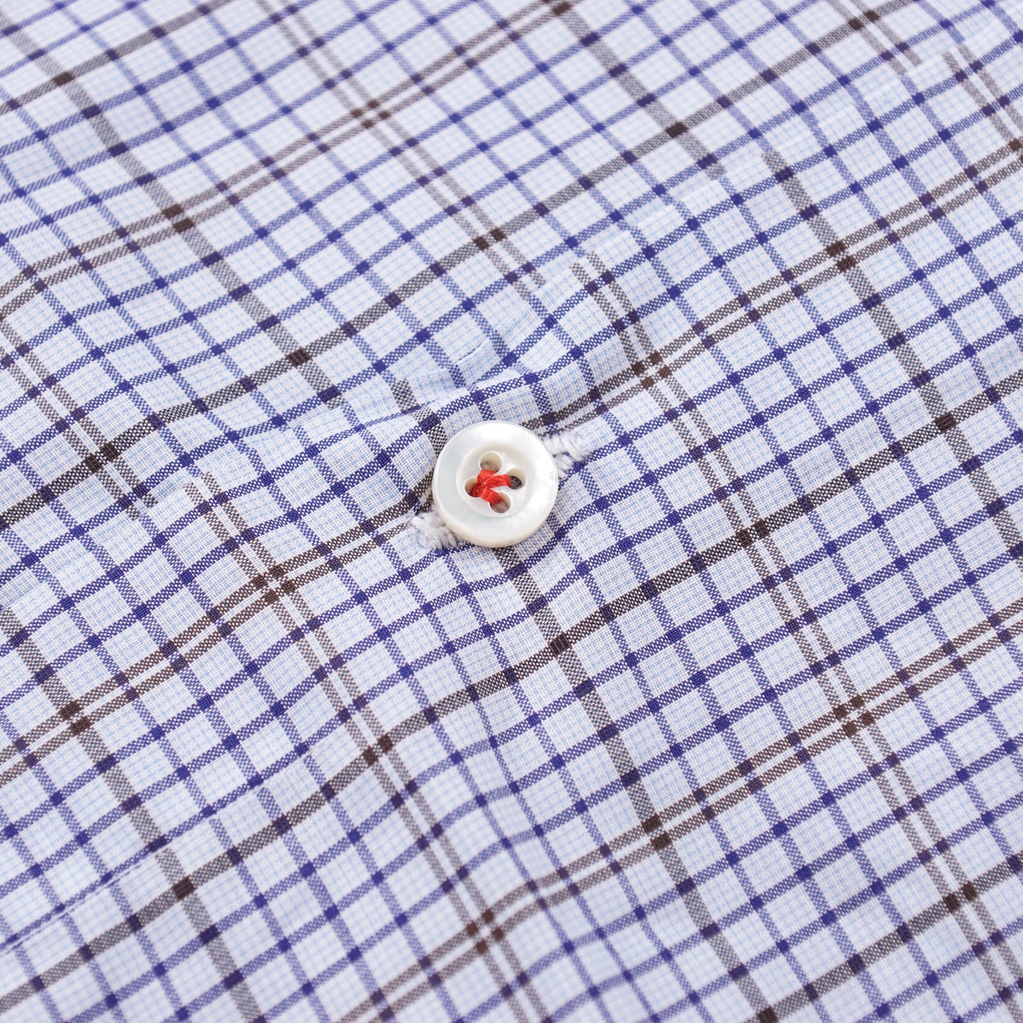 Isaia Slim-Fit Blue Check Cotton Dress Shirt - Top Shelf Apparel