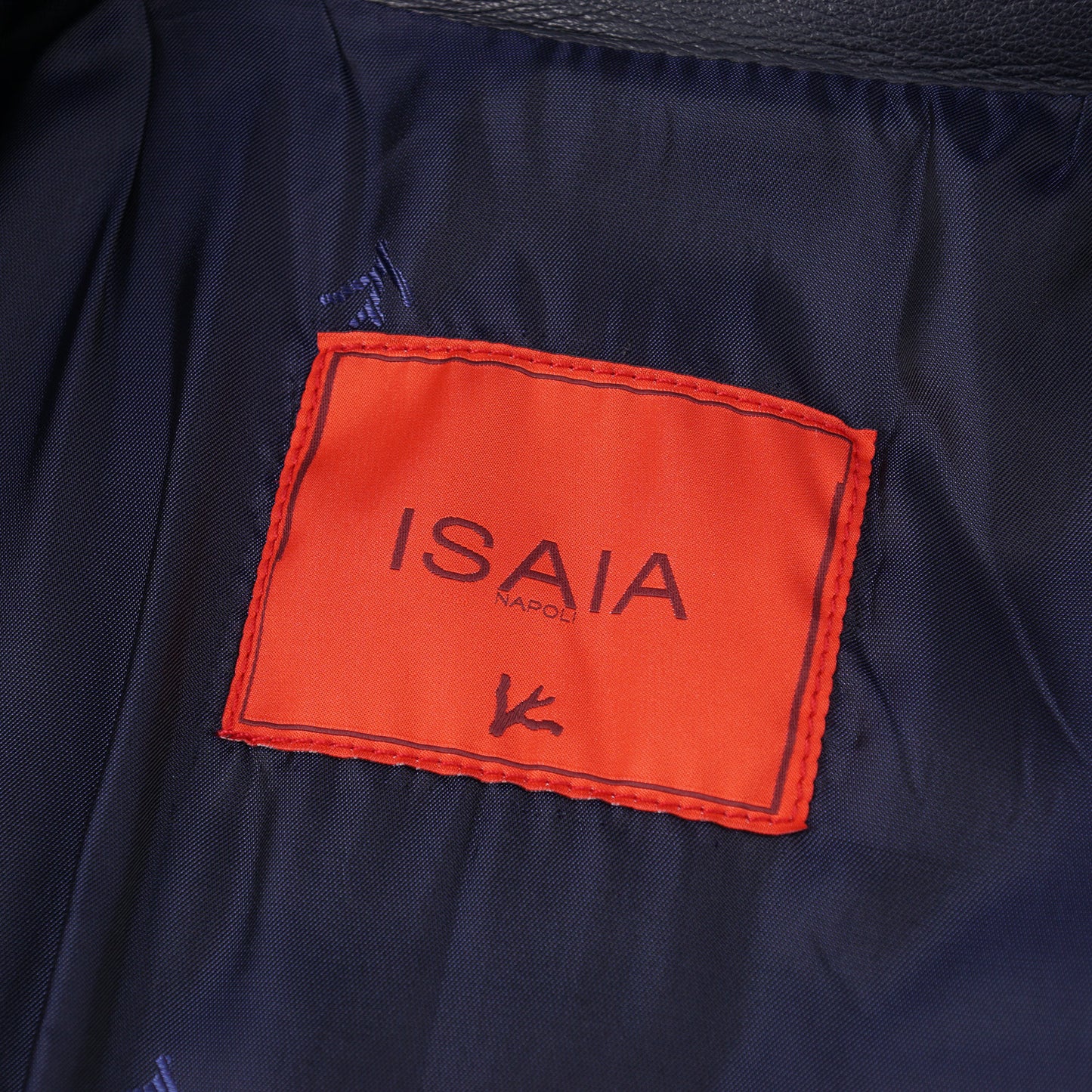 Isaia Diamond Quilted Leather Jacket in Navy - Top Shelf Apparel