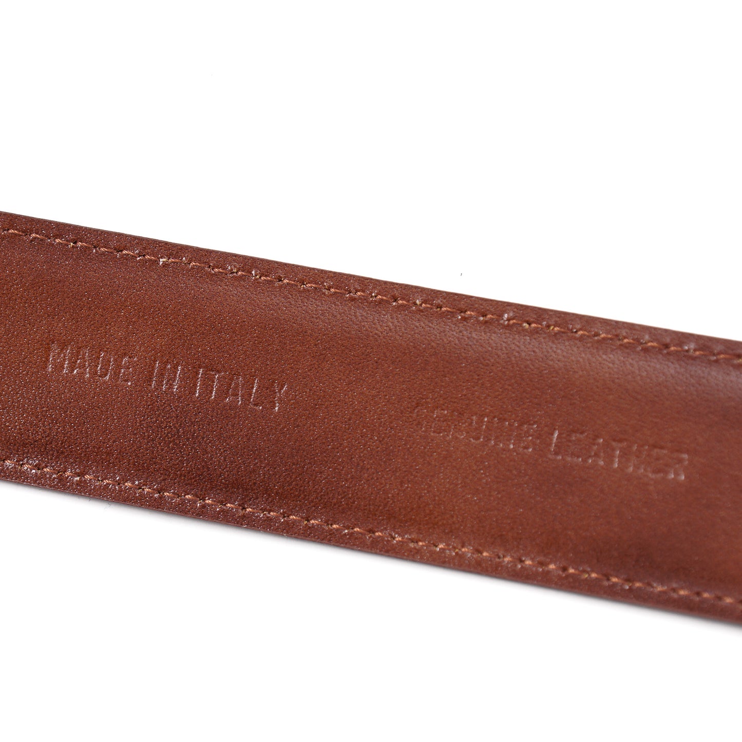 Isaia Medium Brown Calf Leather Dress Belt - Top Shelf Apparel