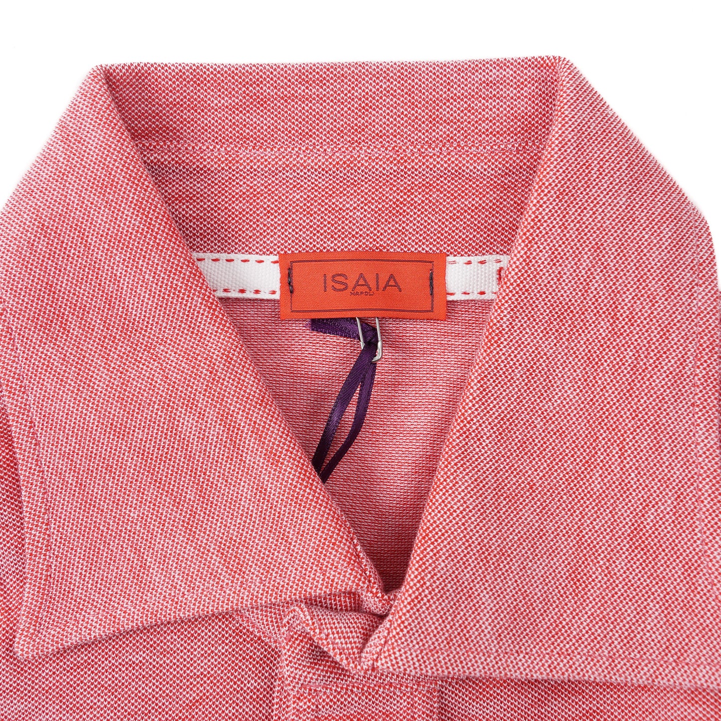 Isaia Long Sleeve Pique Cotton Polo Shirt - Top Shelf Apparel