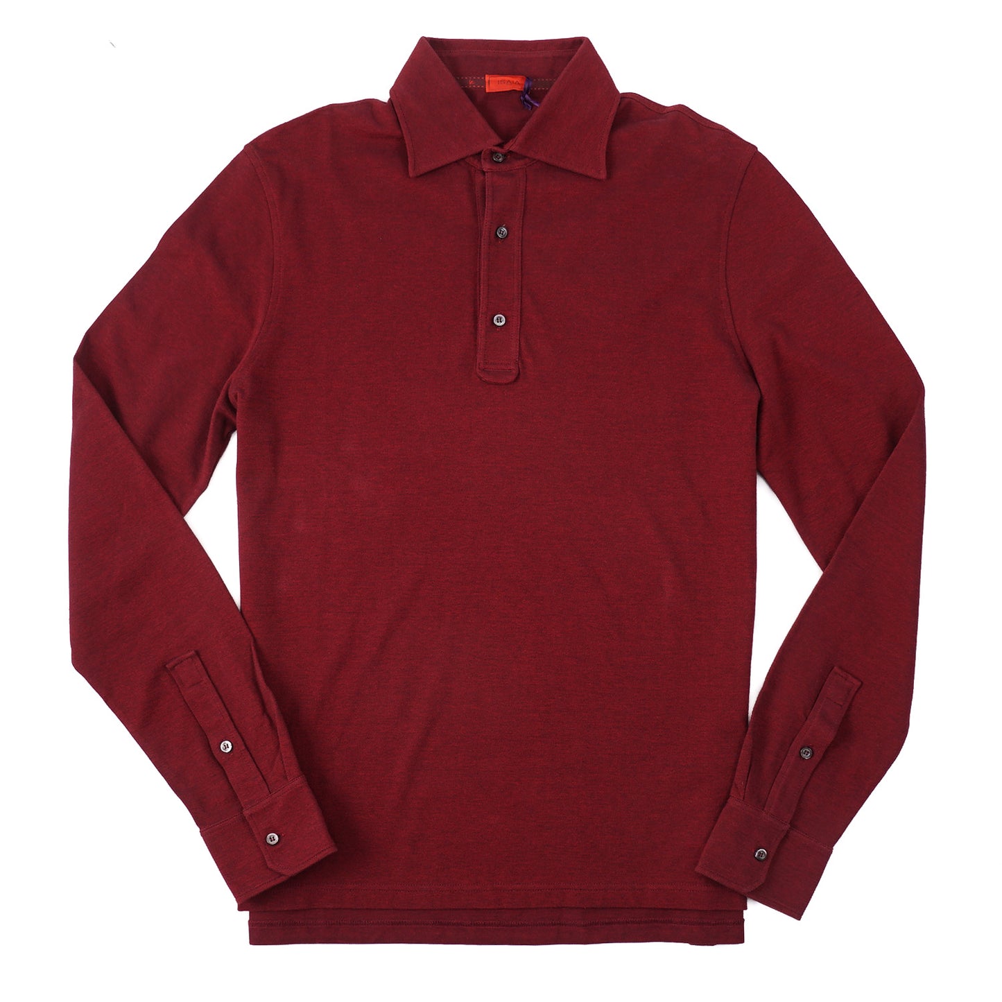 Isaia Long Sleeve Pique Cotton Polo Shirt - Top Shelf Apparel