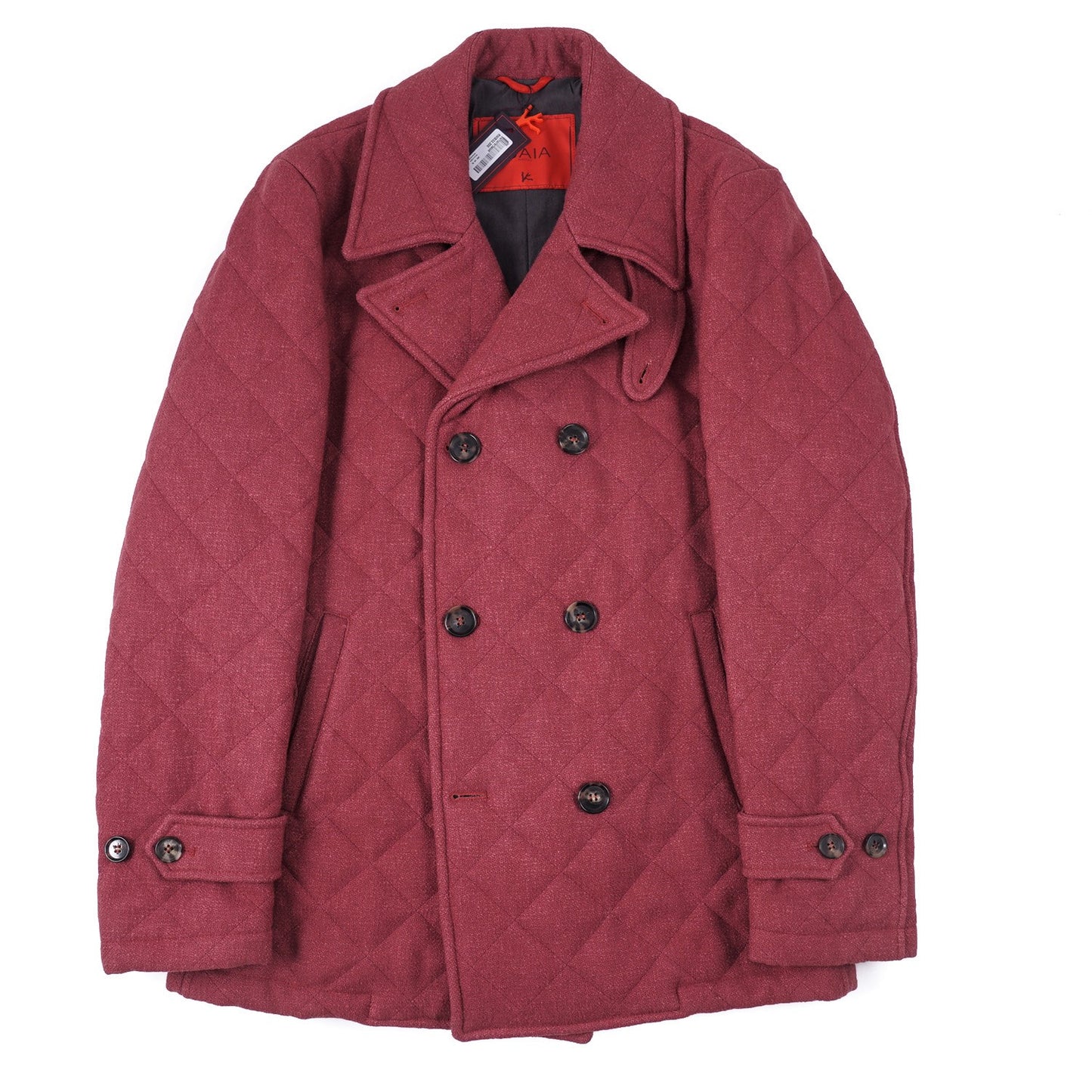 Isaia Quilted Wool and Silk Pea Coat - Top Shelf Apparel