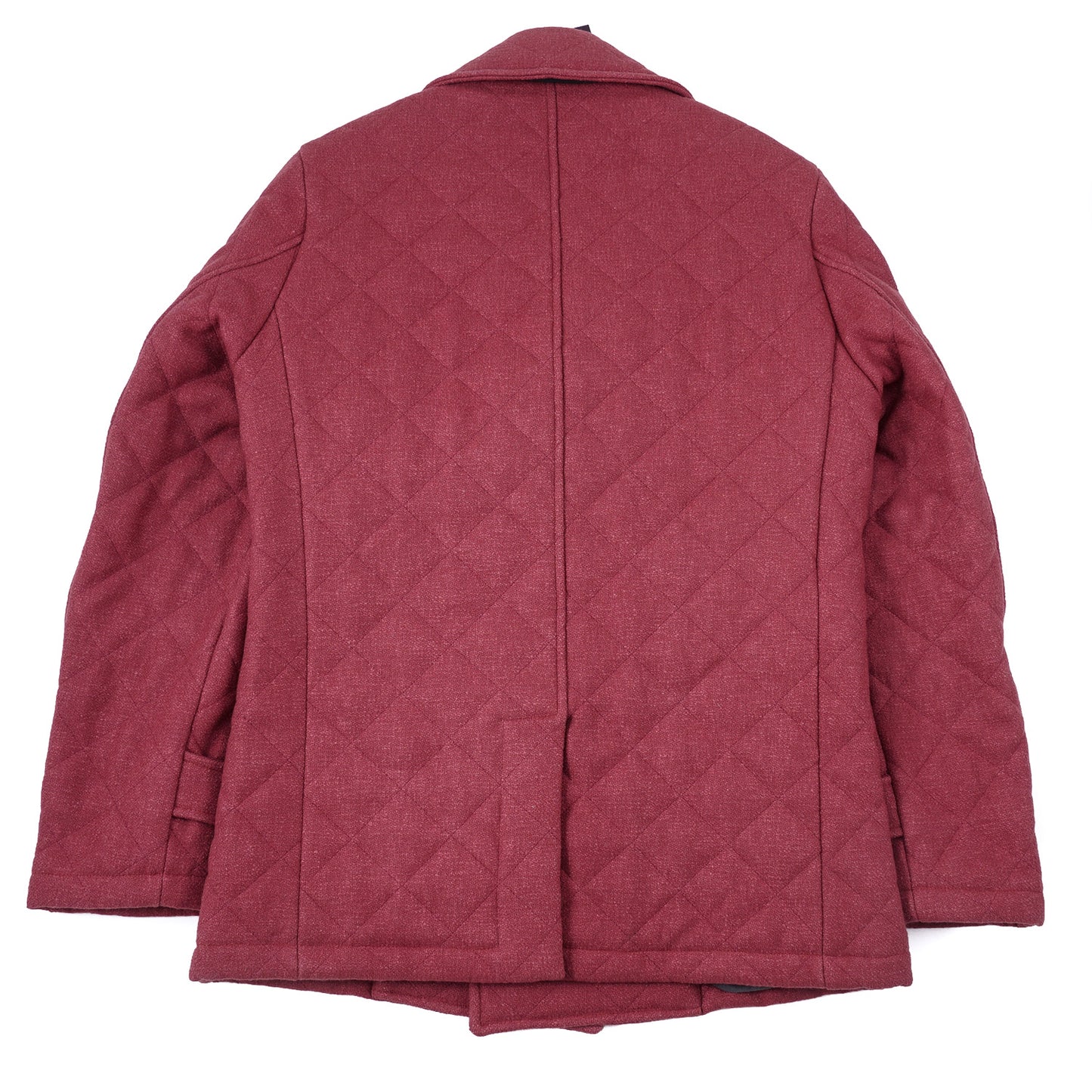 Isaia Quilted Wool and Silk Pea Coat - Top Shelf Apparel