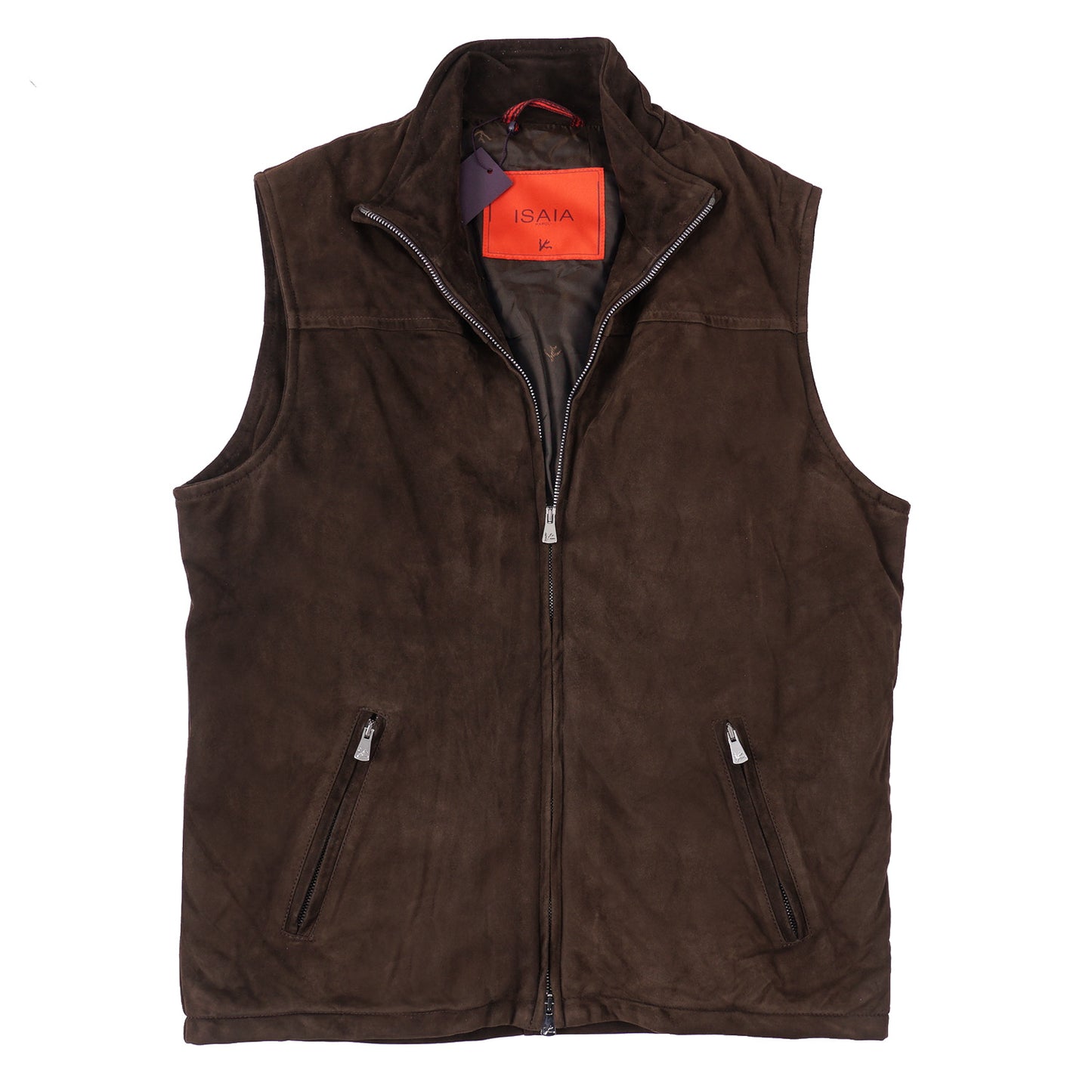 Isaia Soft Suede 'Aqua Leather' Vest - Top Shelf Apparel