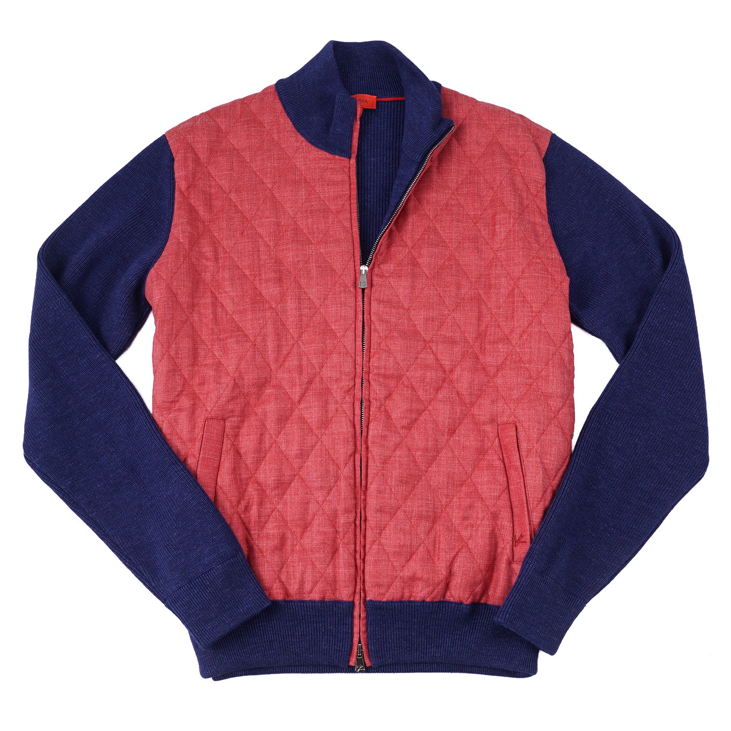 Isaia Knit Wool Bomber Jacket with Quilted Front - Top Shelf Apparel
