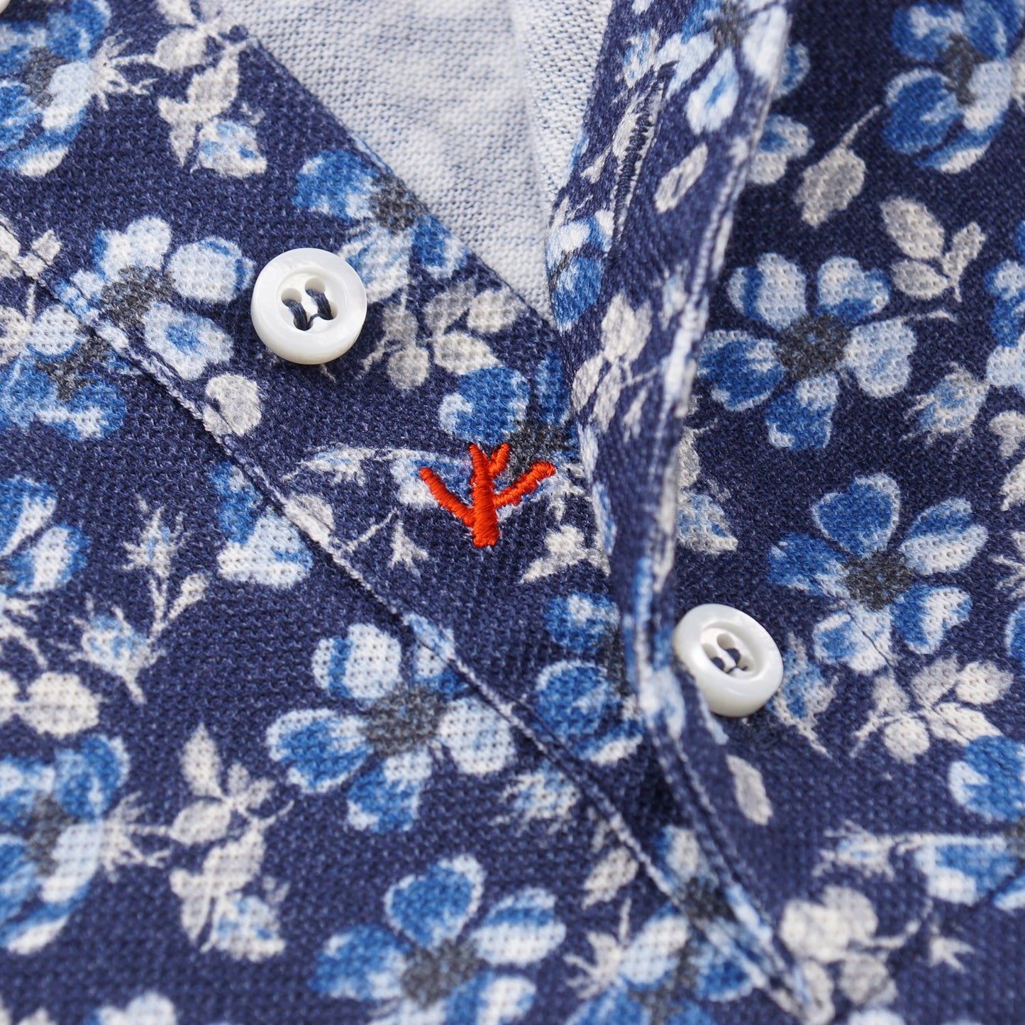 Isaia Floral Print Pique Cotton Polo Shirt - Top Shelf Apparel