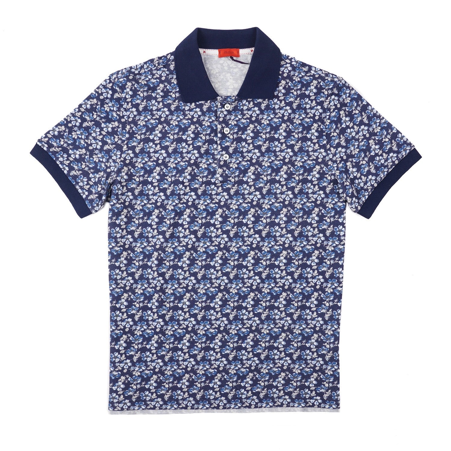 Isaia Floral Print Pique Cotton Polo Shirt - Top Shelf Apparel