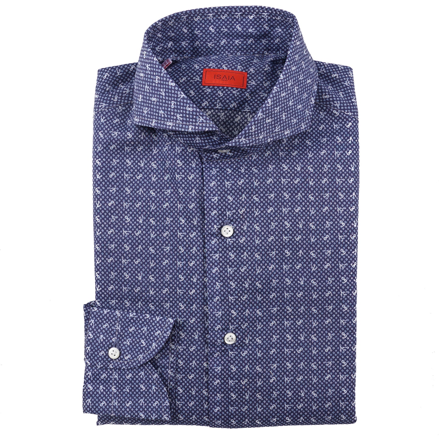 Isaia Slim-Fit Printed Cotton Shirt - Top Shelf Apparel