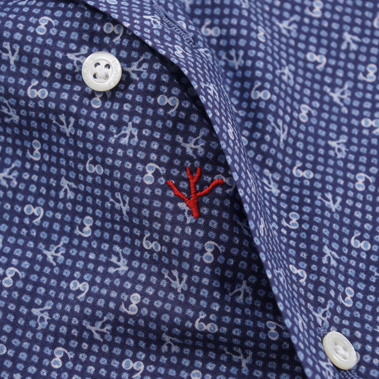 Isaia Slim-Fit Printed Cotton Shirt - Top Shelf Apparel