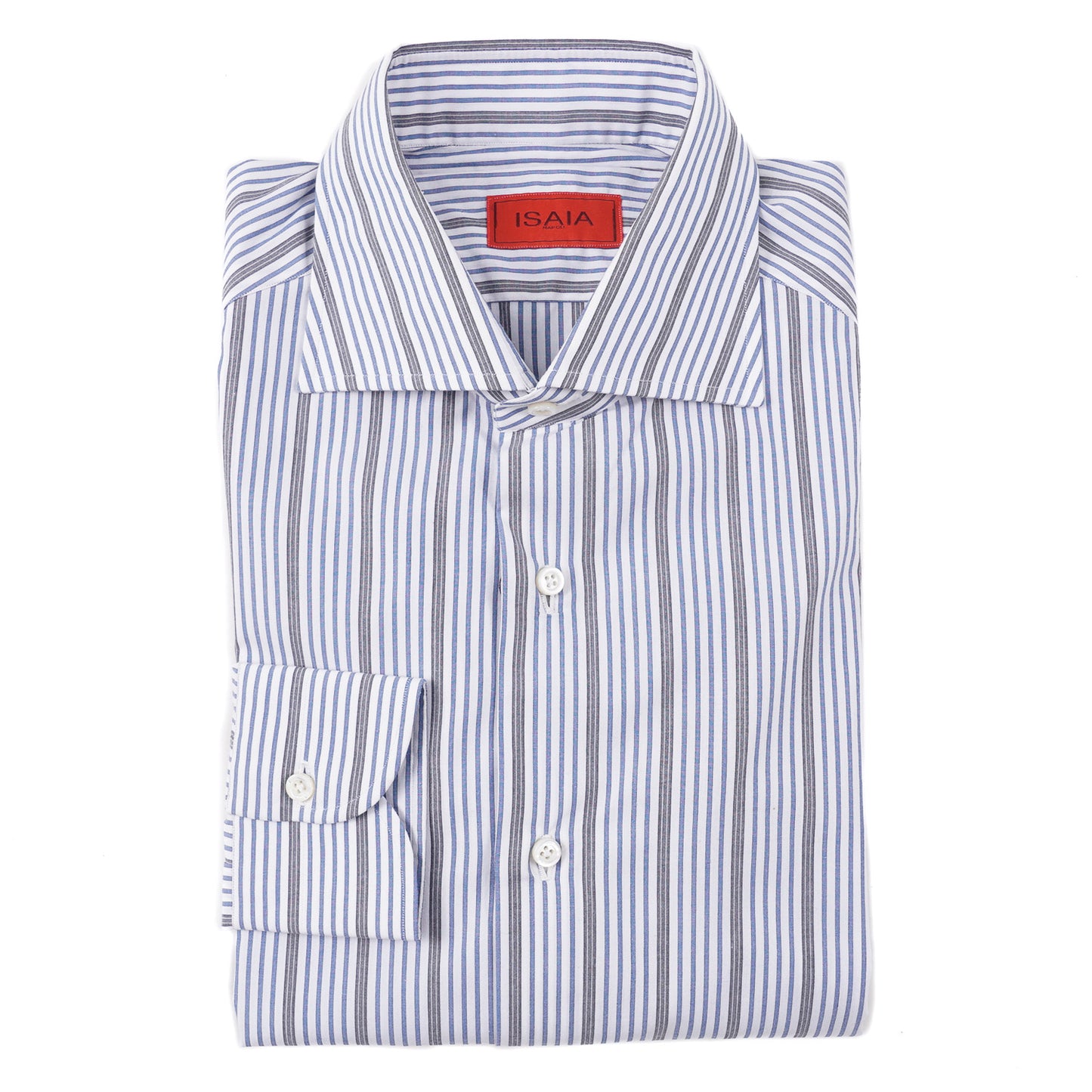 Isaia 'Italia Fit' Striped Cotton Dress Shirt - Top Shelf Apparel