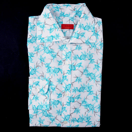 Isaia Slim-Fit Floral Cotton and Linen Shirt - Top Shelf Apparel