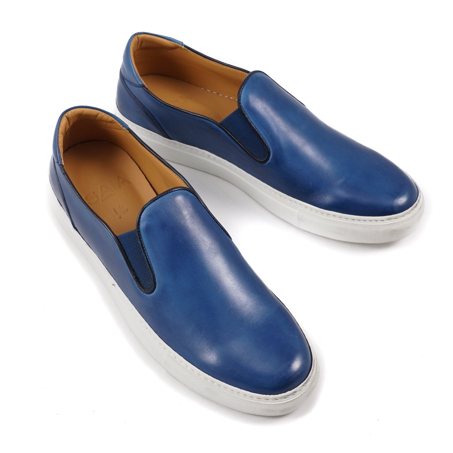 Isaia Slip-On Calf Leather Sneakers - Top Shelf Apparel