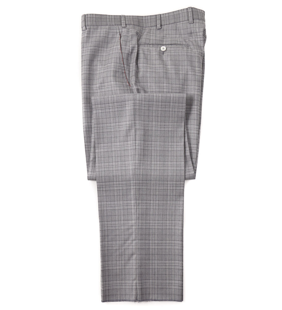 Isaia Light Gray Check Super 140s Wool Suit - Top Shelf Apparel