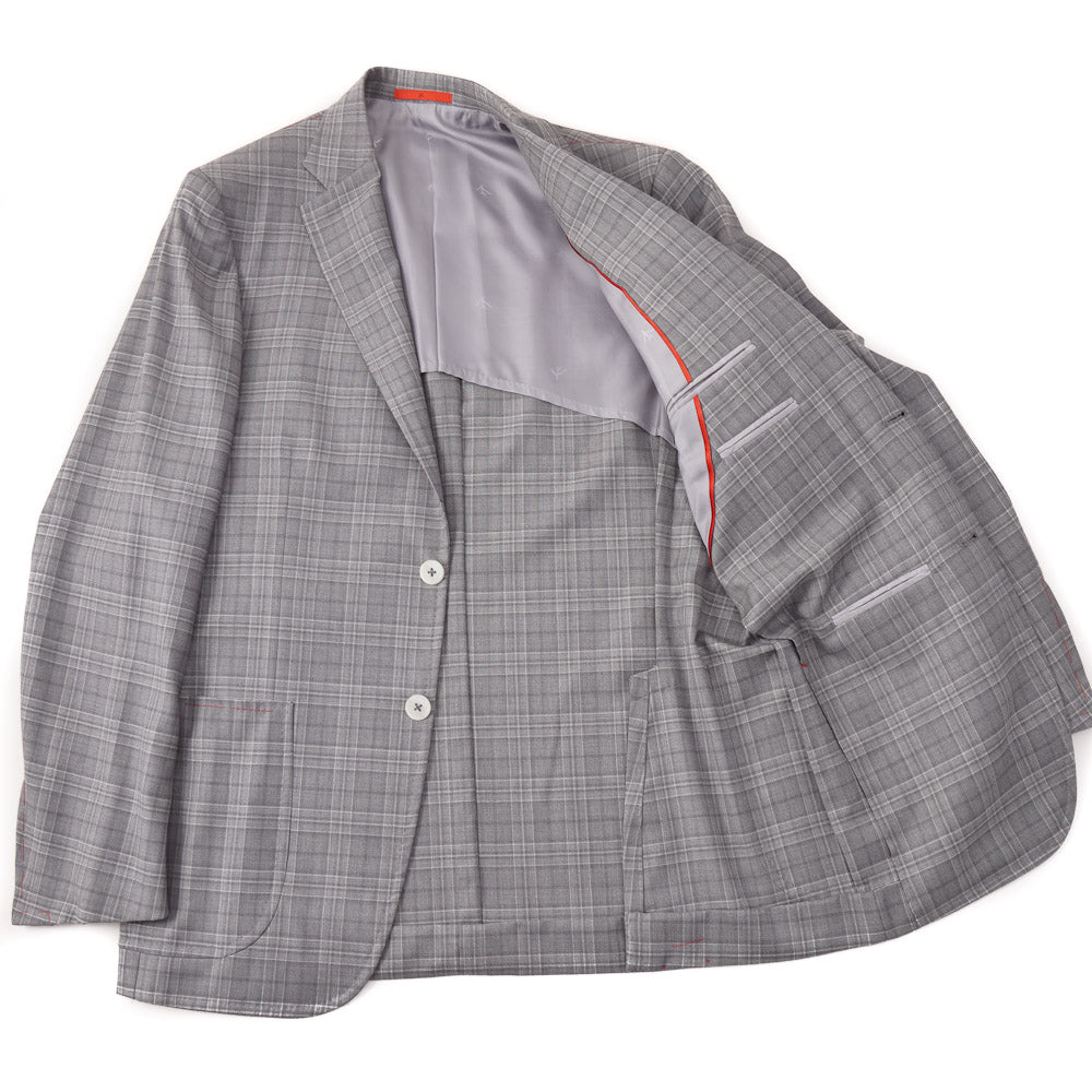 Isaia Light Gray Check Super 140s Wool Suit - Top Shelf Apparel