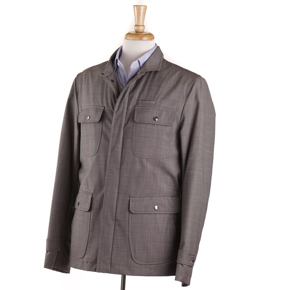 Isaia Weather-Repellent Field Jacket in Light Brown - Top Shelf Apparel