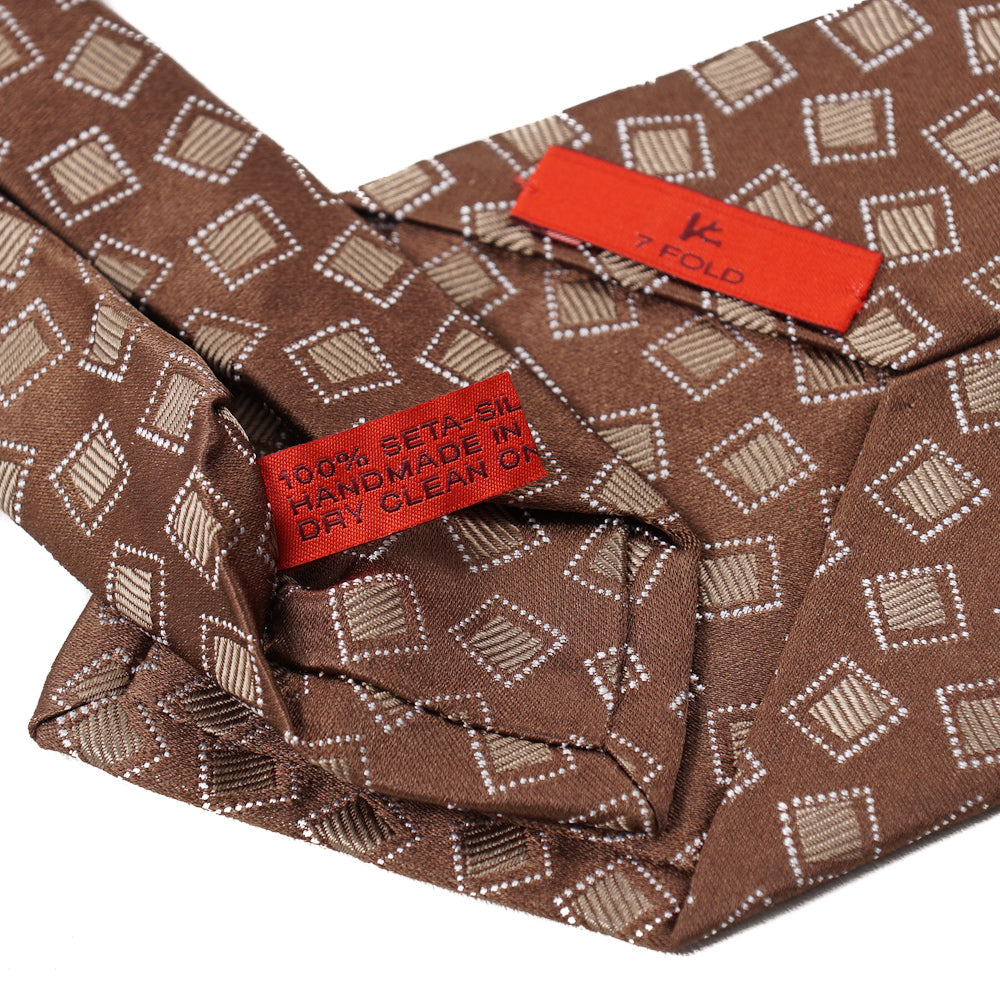 Isaia 7-Fold Foulard Design Silk Tie - Top Shelf Apparel