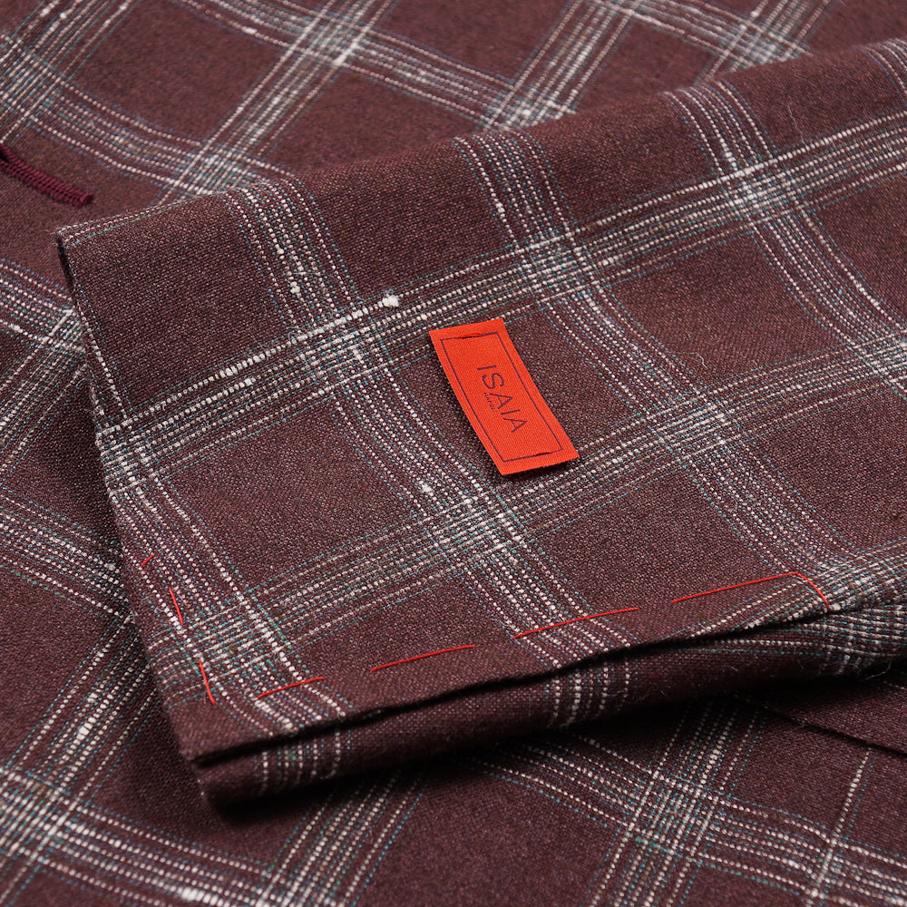 Isaia Burgundy Wool-Silk-Linen Sport Coat - Top Shelf Apparel