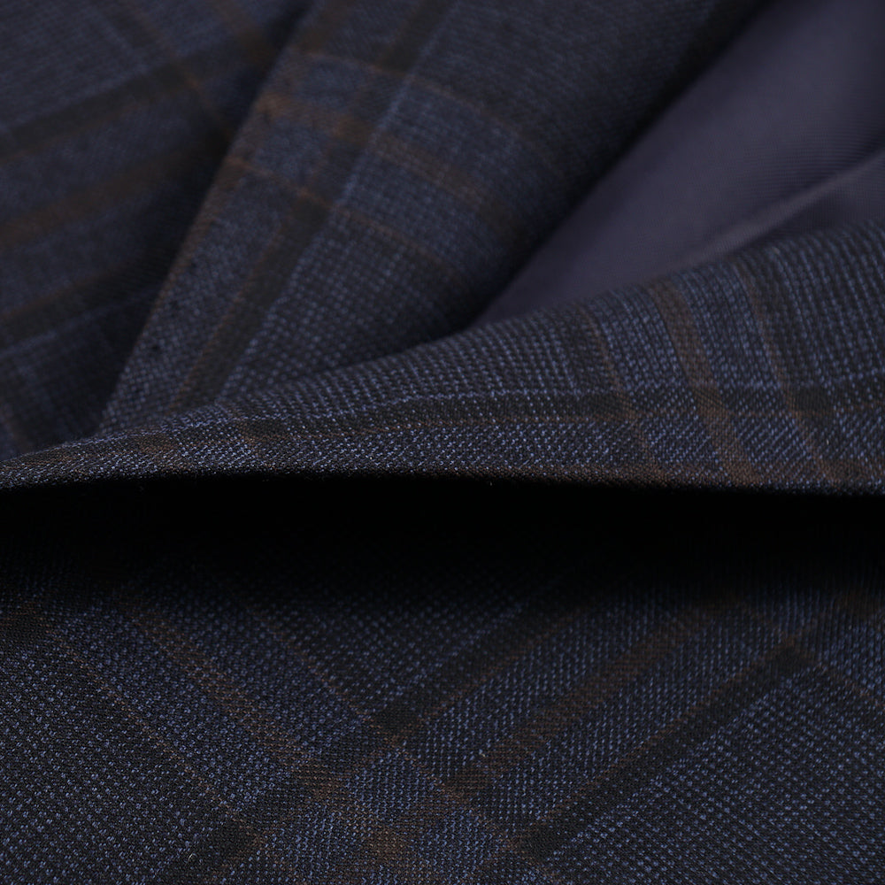 Isaia Dark Blue Check Wool Sport Coat - Top Shelf Apparel