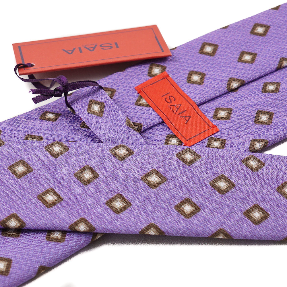 Isaia 7-Fold Lavender Jacquard Tie - Top Shelf Apparel