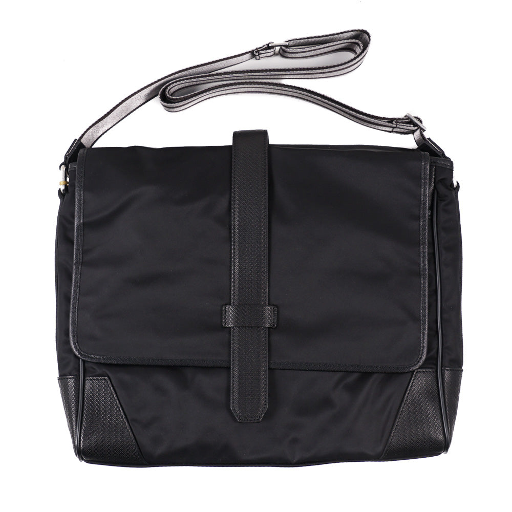 Canali Nylon and Leather Shoulder Bag - Top Shelf Apparel