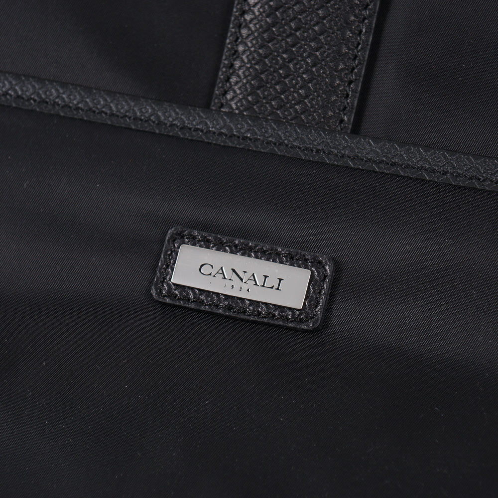 Canali Nylon and Leather Shoulder Bag - Top Shelf Apparel