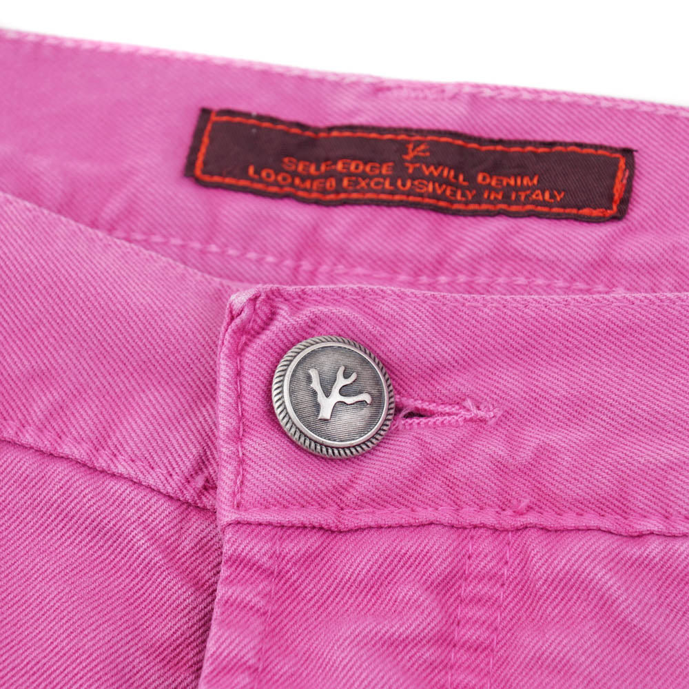 Isaia Fuchsia Pink Selvedge Denim Jeans - Top Shelf Apparel