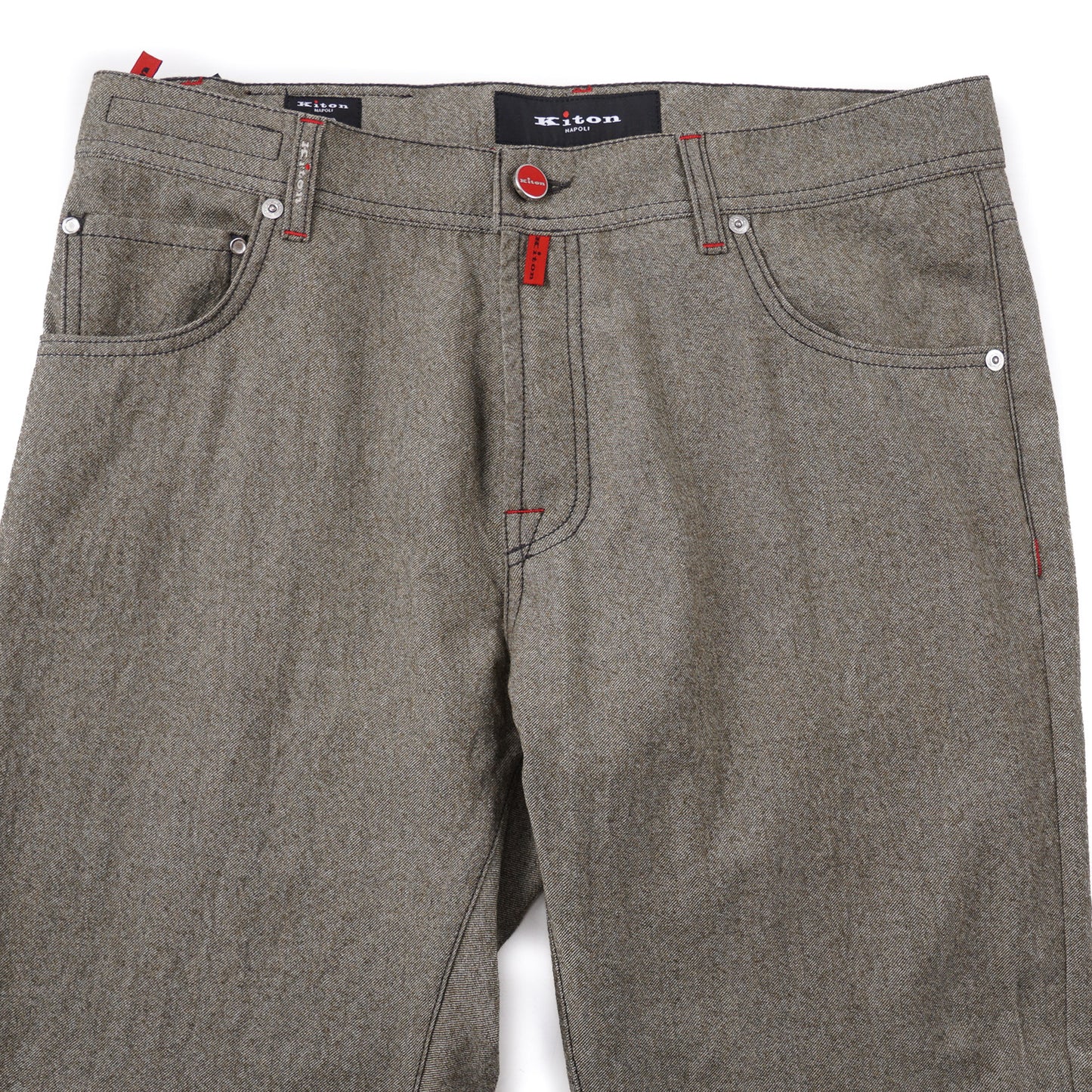 Kiton Slim Fit Five-Pocket Washed Wool Pants - Top Shelf Apparel