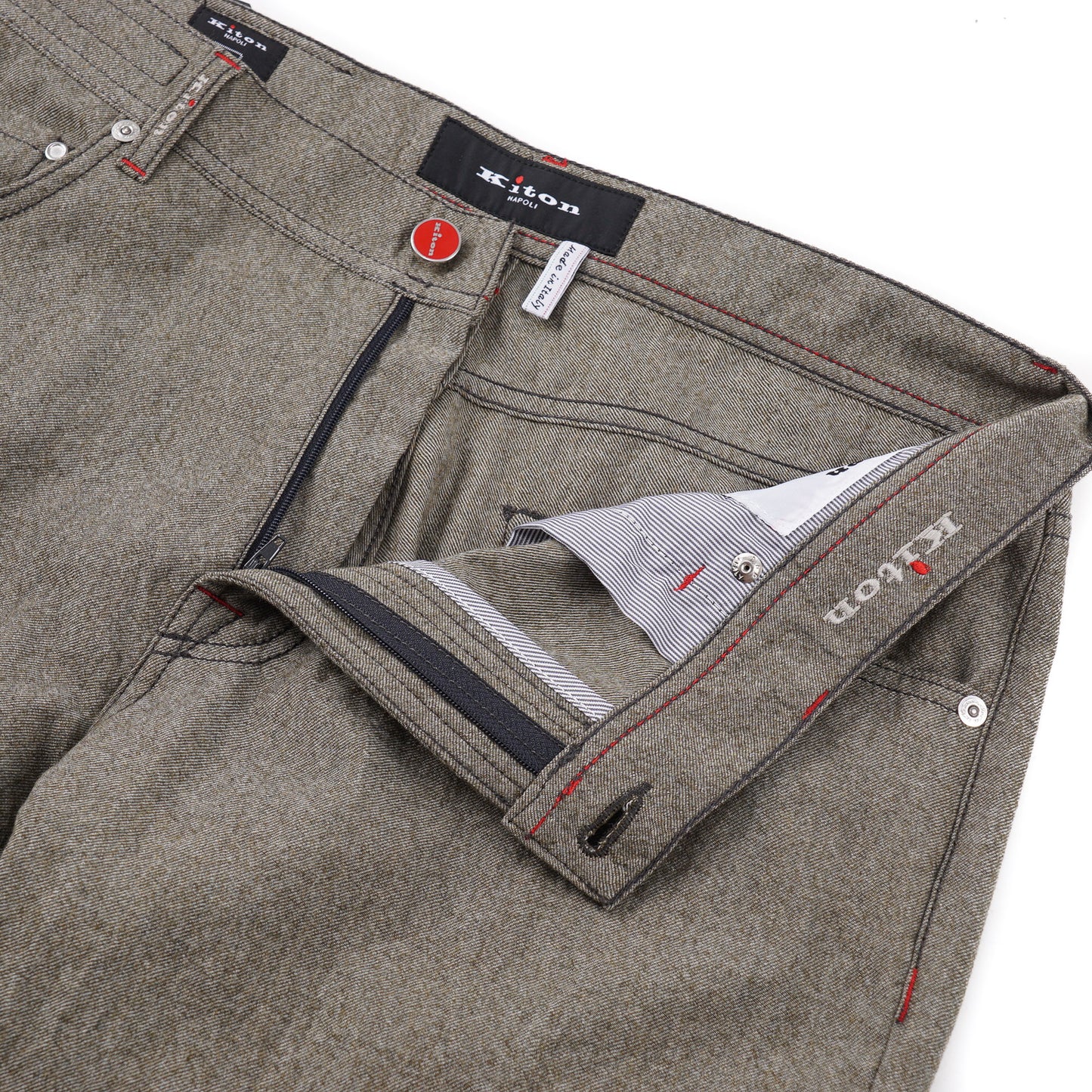 Kiton Slim Fit Five-Pocket Washed Wool Pants - Top Shelf Apparel