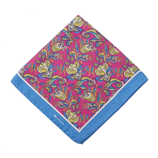 Kiton Floral Print Silk Pocket Square - Top Shelf Apparel