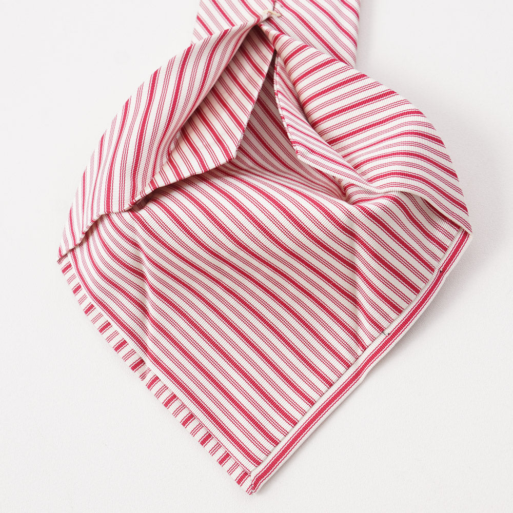 Kiton Raspberry Multi Stripe Silk Necktie - Top Shelf Apparel