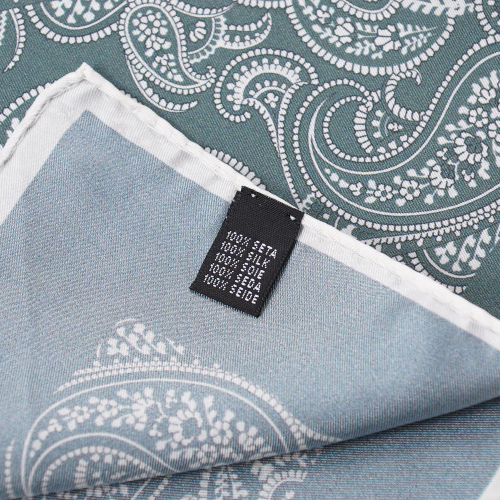 Kiton Paisley Print Silk Pocket Square - Top Shelf Apparel