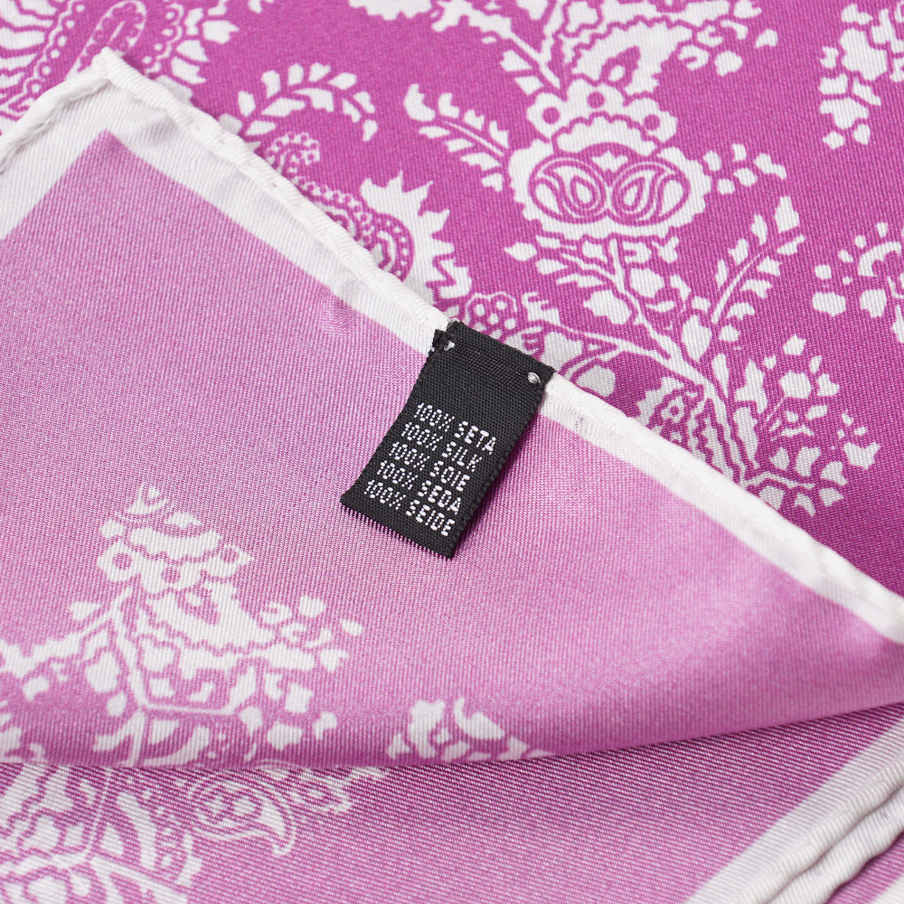 Kiton Paisley Print Silk Pocket Square - Top Shelf Apparel