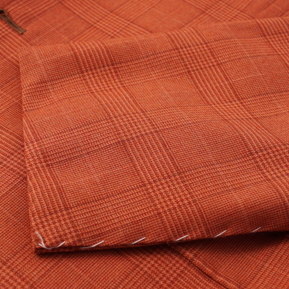 Kiton Paprika Orange Check Cashmere Sport Coat - Top Shelf Apparel