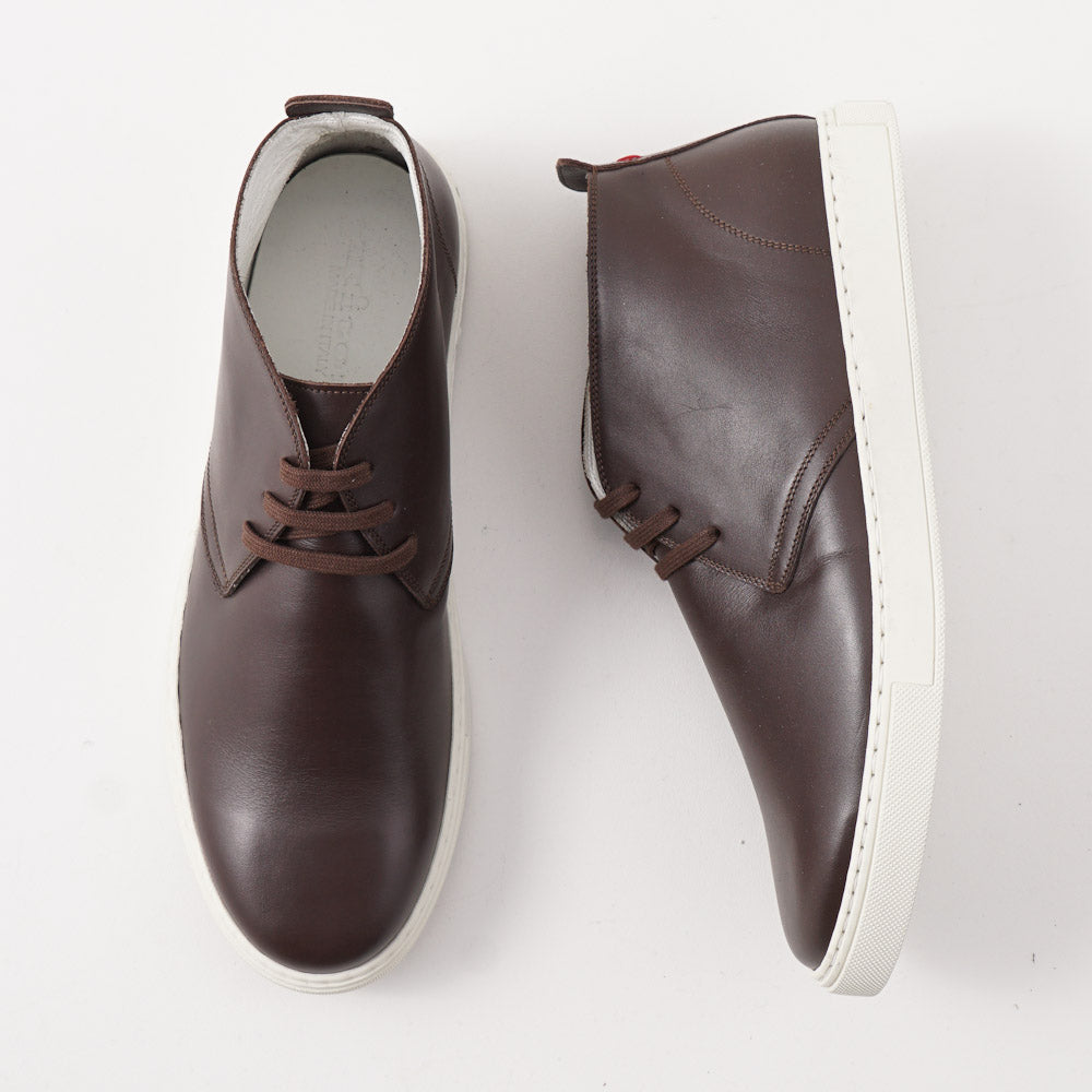 Kiton Chukka Sneaker in Chocolate Calf Leather - Top Shelf Apparel