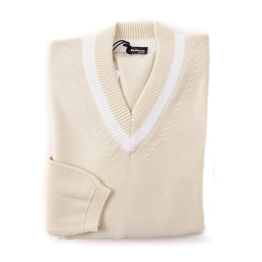 Kiton V-Neck Cotton Tennis Sweater - Top Shelf Apparel