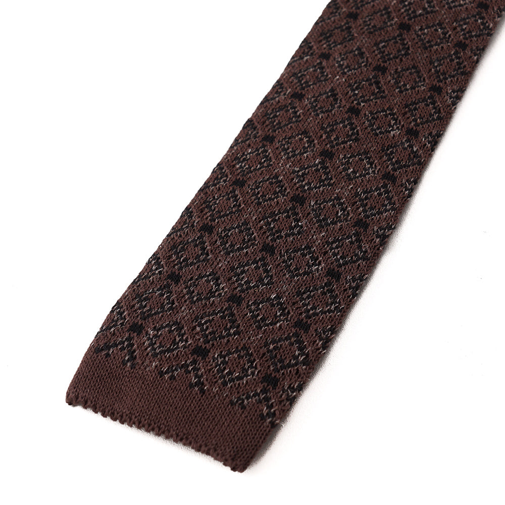 Isaia Jacquard Knit Cotton-Linen Tie - Top Shelf Apparel