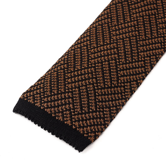 Isaia Patterned Knit Cotton Tie - Top Shelf Apparel
