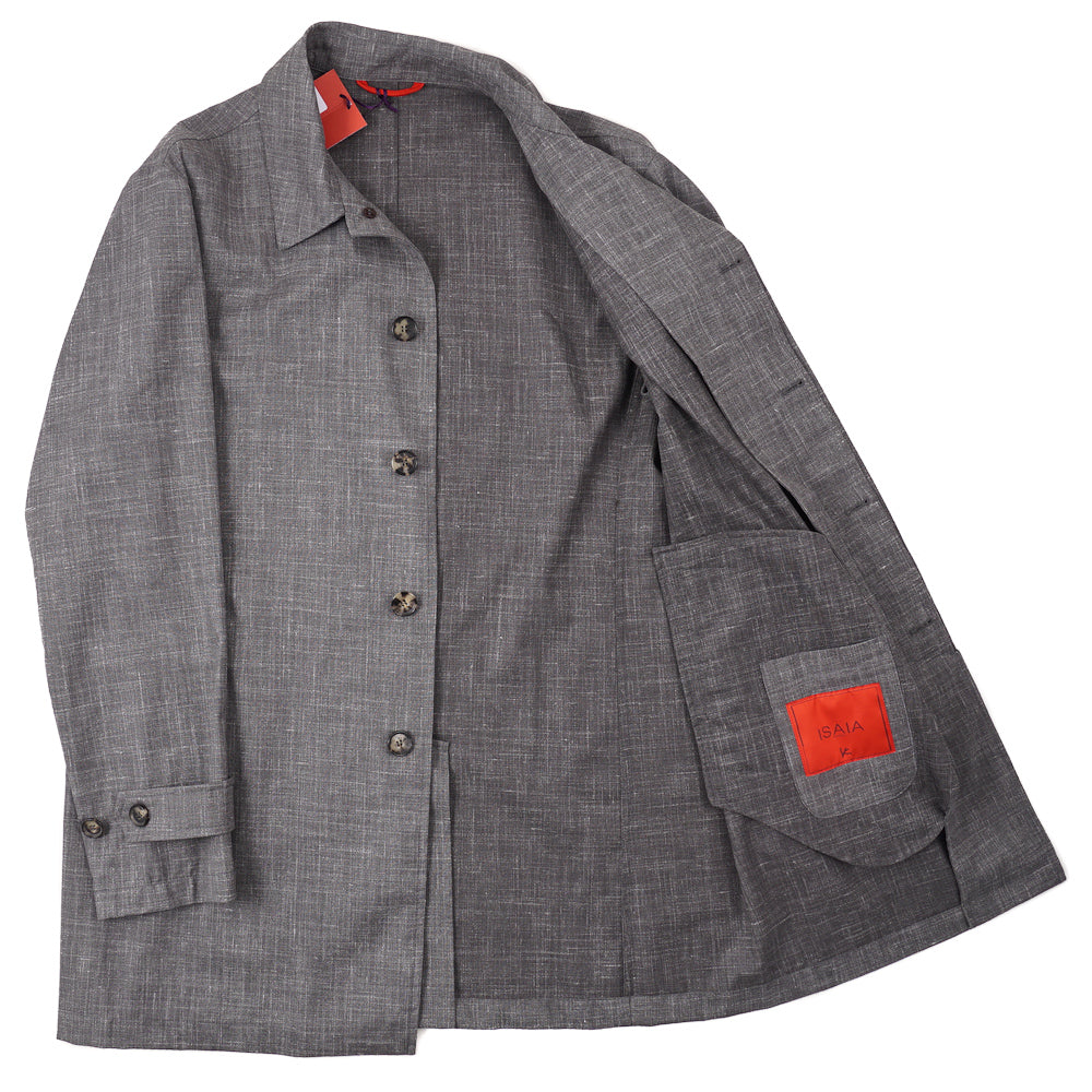 Isaia Lightweight Wool-Silk-Linen Overcoat - Top Shelf Apparel