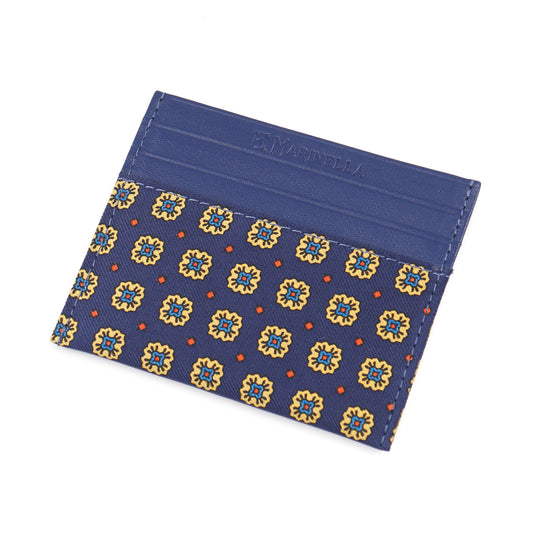 E.Marinella Credit Card Holder in Calfskin and Silk - Top Shelf Apparel