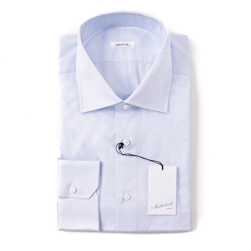Mattabisch Cotton Shirt in Light Sky Blue Solid - Top Shelf Apparel
