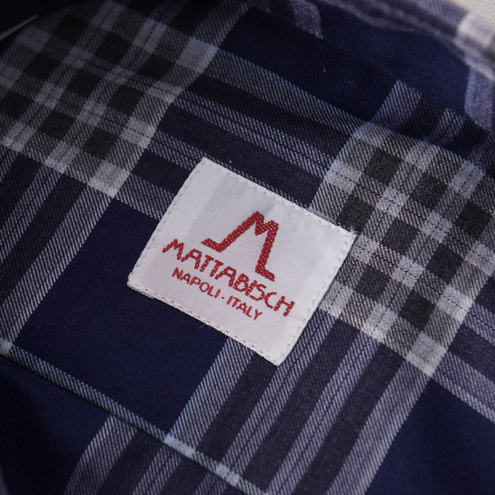 Mattabisch Cotton Shirt in Navy Check - Top Shelf Apparel