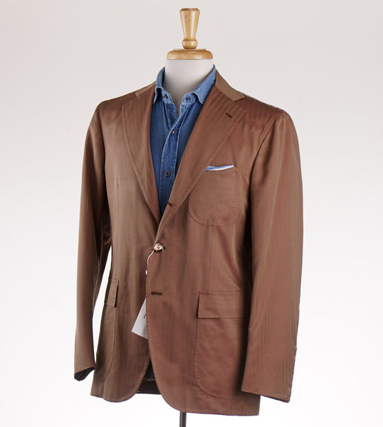 Orazio Luciano Herringbone Cotton and Silk Sport Coat – Top Shelf