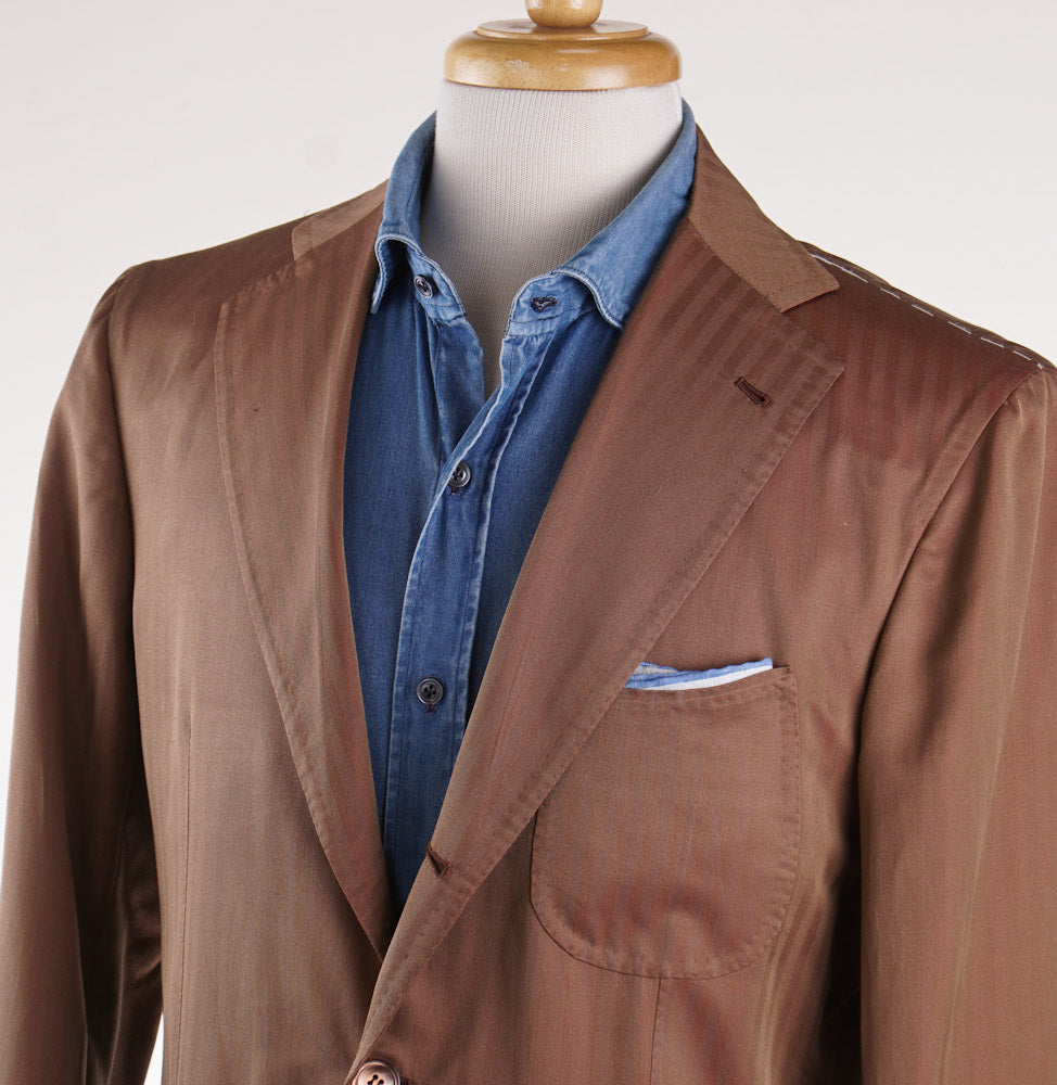 Orazio Luciano Herringbone Cotton and Silk Sport Coat - Top Shelf Apparel